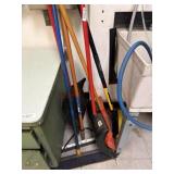 Snow, shovels, squeegees, and brooms