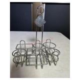 6- Metal condiment table top stands