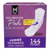 Ultimate Long Protection Pads for Women, 144 ct