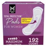 Total Protection Pads for Women, 192 Count