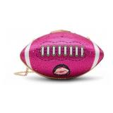 Betsey Johnson Rhinestone Football Bag