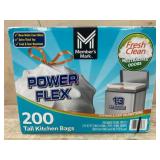 Power Flex 200 Tall Kitchen Bags, 13 Gallon