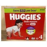 Huggies Little Movers Diapers, Size 4, 160 Ct