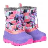 Kids Snow Boots with Geometric Pattern, Size 7/8