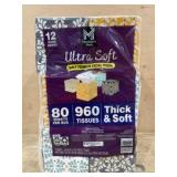 Ultra Soft Premium Facial Tissues, 12-Pack