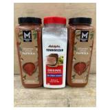 Seasonings: Paprika and Tenderizer