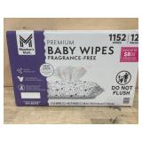 Premium Fragrance-Free Baby Wipes, 12 Packs