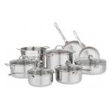 Stainless Steel Cookware Set with Lids