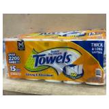 Orange Premium Paper Towels, 15 Mega Rolls