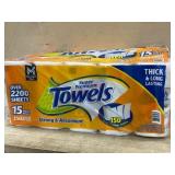 Orange Premium Paper Towels, 15 Mega Rolls