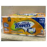 Orange Paper Towels, 15 Mega Rolls