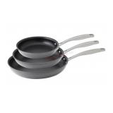 3-Piece Non-Stick Hard Anodized Fry Pan Set