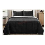 3-Piece Velvet Quilt Set ï¿½ King Size