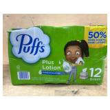 Puffs Plus Lotion Tissues, 12 Boxes