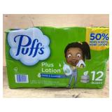 Puffs Plus Lotion Tissues, 12 Boxes