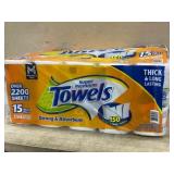 Orange Premium Paper Towels, 15 Mega Rolls