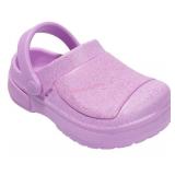 Toddler Girls Clog ï¿½ Size 13, Purple Glitter