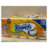 Orange Premium Paper Towels, 15 Mega Rolls