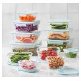 24-Piece Glass Food Storage Set
