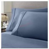 Queen Egyptian Cotton Duvet Cover Set, Silver & Na