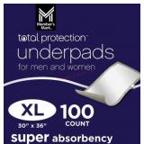 Extra-Large Protective Underpads, 100 Count