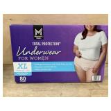 Womenï¿½s Protective Underwear, XL, 80 Count
