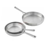 Samï¿½s Club 3-Piece Stainless Steel Fry Pan Set