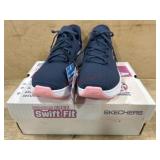 Ladies Navy Swift-Fit Sneakers, Size 10