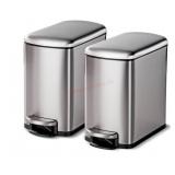 2-Pack Stainless Steel Step Cans