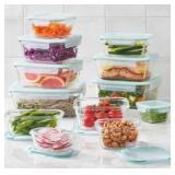 24-Piece Glass Food Storage Set