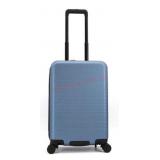 Expandable Blue Rolling Hard-Shell Suitcase