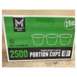 Translucent Plastic Portion Cups, 2500 Ct
