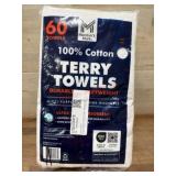 Pack of 60 100% Cotton Terry Towels