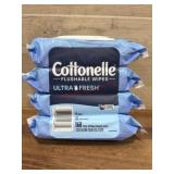 Cottonelle Flushable Wipes, 4 Packs