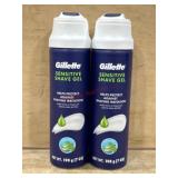 Gillette Sensitive Shave Gel Duo Pack