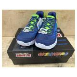 Kids Size 4 Navy/Lime Sneakers