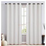 100% Blackout White Curtain Panel Pair