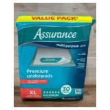 Assurance Premium Underpads 30 Count XL