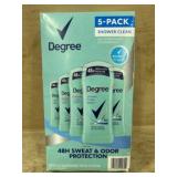 Degree Shower Clean Antiperspirant Deodorants, 5-P