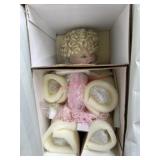 Marie Osmond 16 inch porcelain doll in pink dress