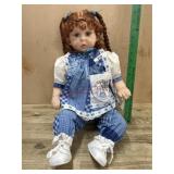 Royal Hiness vinyl 18 inch doll in blue dress