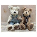 2- 14 inch Boyds Bears One with ribbon and one in