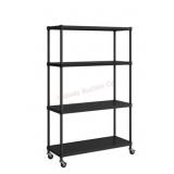 4-Tier Steel Shelving with Shelf Liners, 36' W x