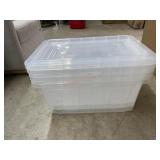 4- 40qt storage totes- 1 lid