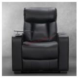 Larson Leather home theatre recliner with dual cup
