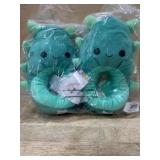 Size 4-5 Plush Dinosaur Slippers for Children