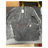 Gray 1X Athletic Tracksuit with Zip-Up Top