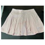Women's X-Small Pink Pleated Skort
