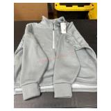 Gray Quarter-Zip Pullover, Medium