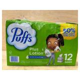 Puffs Plus Lotion Facial Tissues 12 Boxes